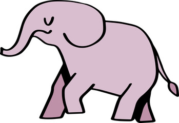 Wall Mural - cute cartoon elephant character illustration.