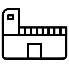 Poster - City Prison Building Line Icon