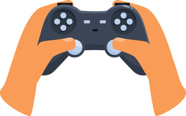 Poster - Hands holding a game controller, playing a video game