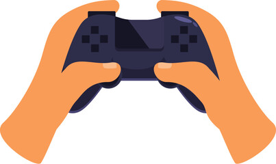 Poster - Hands holding a game controller, playing console video games
