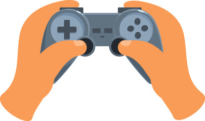 Poster - Hands holding a video game controller, suggesting someone is playing console