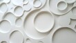 © Mr image - 73. Minimalist 3D wall art featuring layered circle paper cutouts with clean, precise edges