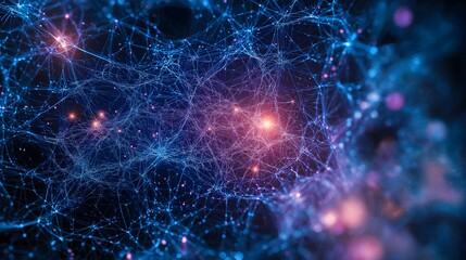 Poster - Abstract Neural Network Connections Background