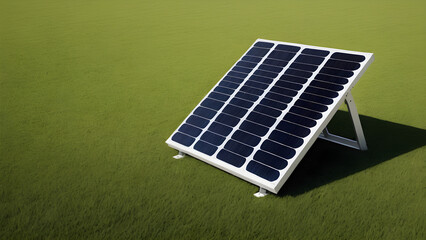 Solar panels on grasslands, clean energy, environmental protection, carbon neutrality