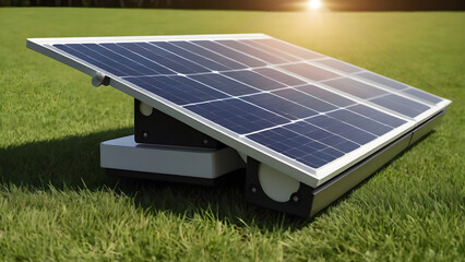 Solar panels on grasslands, clean energy, environmental protection, carbon neutrality