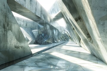Poster - Articulated, angular joints in a futuristic design, AI generated