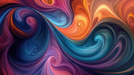 Poster - Abstract swirls of colors in dynamic motion