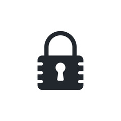 Poster - Lock icon symbol template for graphic and web design collection logo vector illustration