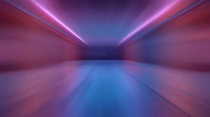 Wall Mural - futuristic abstract neon empty street background, neon light.