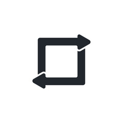 Poster - Repeat icon symbol template for graphic and web design collection logo vector illustration