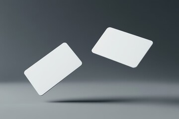 Poster - Mockup of blank vertical card, rendered in 3D.