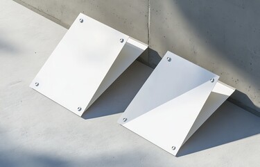 Poster - mock up of a bi fold or vertical half fold brochure isolated on a soft gray background. illustration