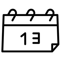 Sticker - Calendar Date Event Line Icon