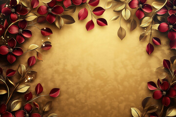 Wall Mural - Burgundy And Gold Background