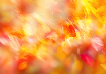 Wall Mural - Abstract Autumn Leaves in Motion Generative AI