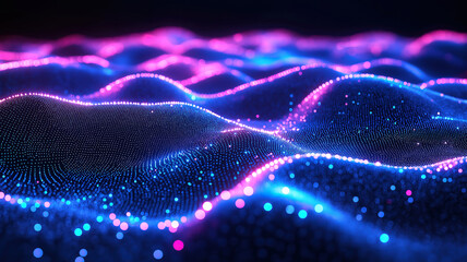 Fototapete - Abstract big data concept shapes background