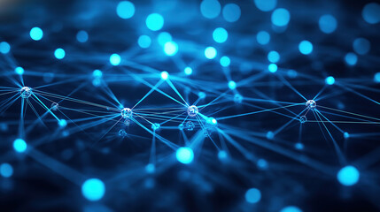 Fototapete - Background realistic abstract technology particle