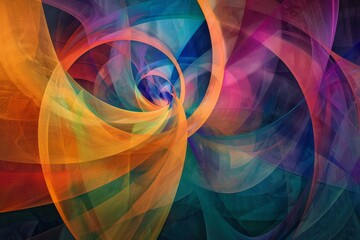 Poster - An abstract artwork filled with an array of colorful shapes, creating a lively and imaginative atmosphere that captivates the viewer, AI generated