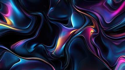 Wall Mural - Abstract neon liquid wavy background. Liquid art, marbling texture