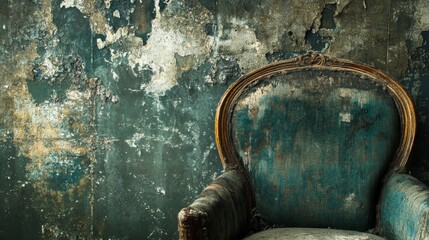 Textured background of an antique chair