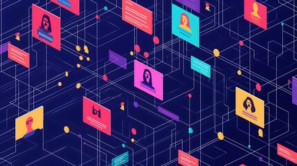 Poster - Digital Network of User Profiles Connected