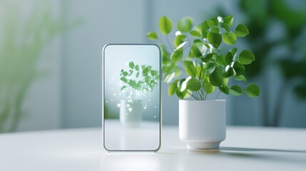 Canvas Print - A smartphone controlling a range of home appliances, demonstrating the seamless integration of AI into everyday life.