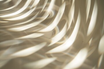 Poster - Close-up of a large white sculpture, highlighting its elegant form and refined craftsmanship, Soft, swirling patterns of light and shadow representing the delicate balance of wellbeing, AI generated