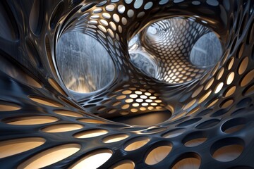 Poster - Soft, swirling patterns of light and shadow representing the delicate balance of wellbeing, AI generated