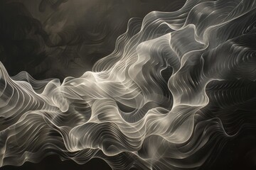 Poster - Swirling patterns of light and shadow that mimic the ebb and flow of energy within the body, Ai generated