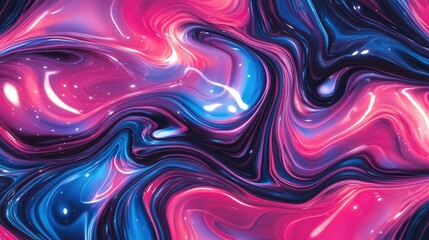 Wall Mural - Abstract neon liquid wavy background. Liquid art, marbling texture