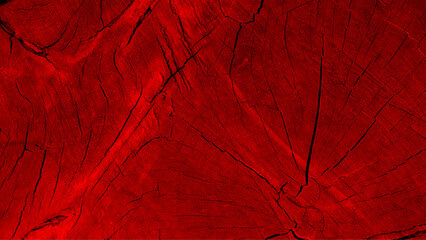 Sticker - Red wood texture background with cracks effect