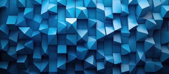 Wall Mural - Abstract Blue Geometric Pattern with Polygonal Shapes