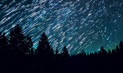 Wall Mural - starry night sky time lapse