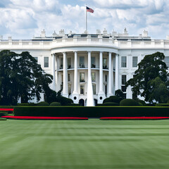 Canvas Print - White House, background image of the US presidential election, well-known tourist attractions