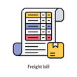 © Design Circle  - Freight Bill vector filled icon design illustration. Logistics Delivery symbol on White background EPS 10 File