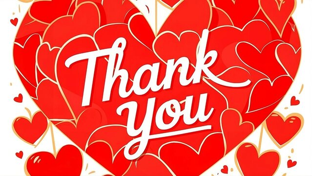 A heartfelt message expressing gratitude, featuring the words Thank you for the love in elegant typography