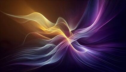 Aufkleber - Elegant abstract gradient of purple and yellow colors background
