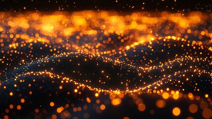 Aufkleber - An abstract depiction of AI as a network of glowing nodes and connections representing deep learning processes Stock Photo with copy space
