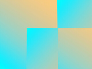 Poster - Blue orange yellow abstract background with gradient geometric squares pattern 