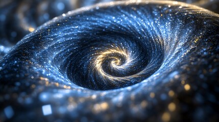 Aufkleber - An abstract depiction of AI as a swirling vortex of data and light energy Stock Photo with copy space