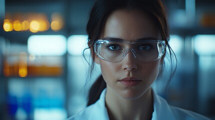 Poster - A research scientist using AI tools to model and predict environmental changes on a global scale Stock Photo with copy space