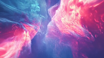 Wall Mural - purple blue cosmic clouds with shining elements on a dark background