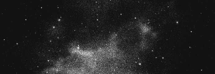 Wall Mural - galaxy background black and white illustration