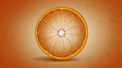 Wall Mural - A close up of an orange with a hole in the middle