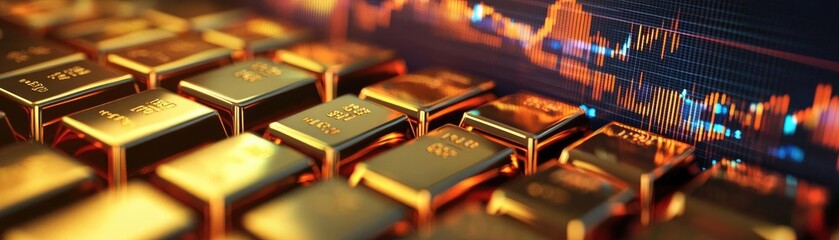 Aufkleber - Close-up view of a keyboard highlighting financial data, showcasing technology and modern finance concepts in a vibrant design.