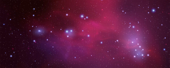 Wall Mural - space vector background with realistic nebula and shining stars. magic colorful galaxy with stardust
