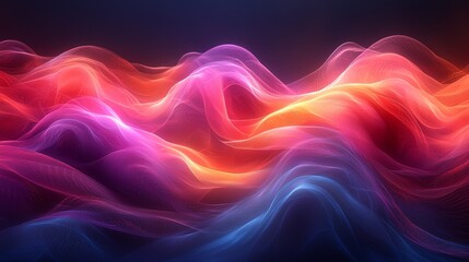 Aufkleber - The abstract dynamic wave background is a colorful twisted shapes in motion. Perfect for poster backgrounds, flyers, banners, and design elements. Soft textures on pastel background Stock Photo.