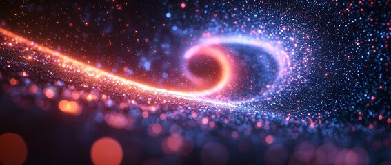 Leinwandbilder - An interactive portal into the digital world featuring dynamic 3D polygons