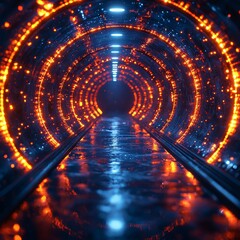 Aufkleber - Imagining multidimensional space travel - with copy space.