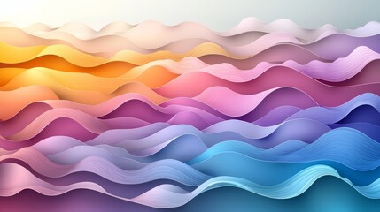 Poster - Purple background with pink and blue gradient waves